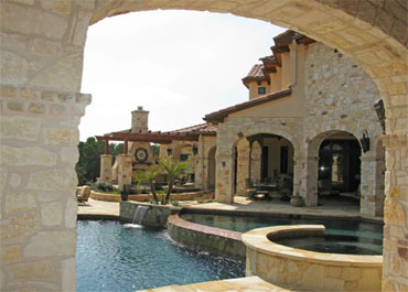 Spanish Style Pool Stone with Arch