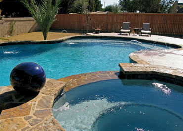 Water Spouts into Pool